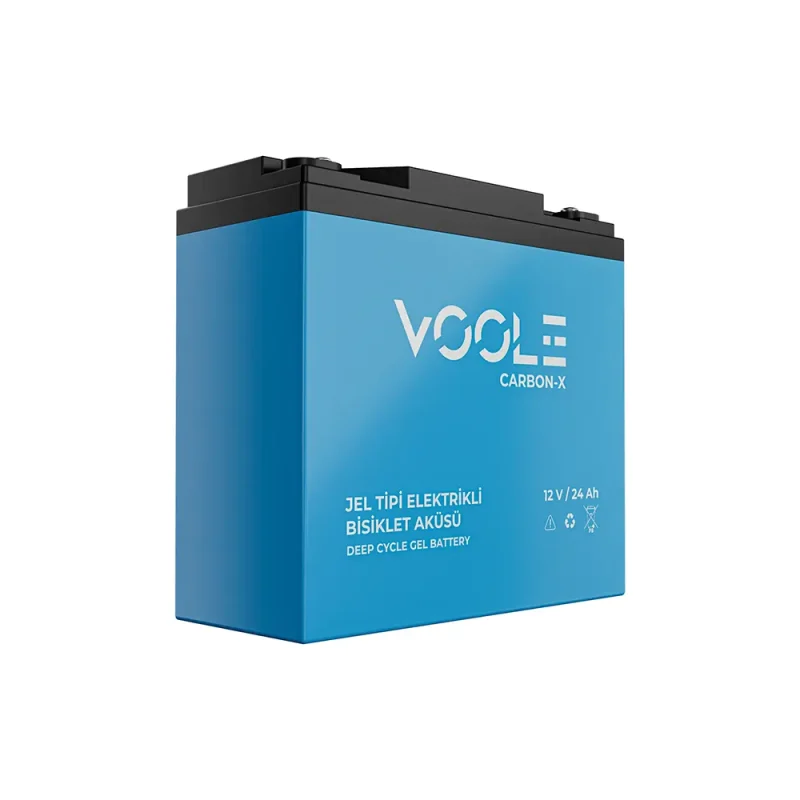 Voole 12V 24Ah Jel Elektrikli Bisiklet Aküsü