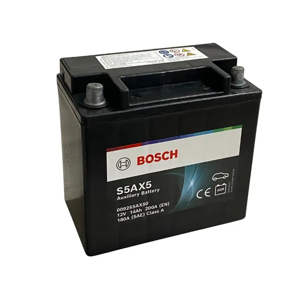 Bosch S5AX5 Auxiliary Battery AGM 12V 14Ah 200A Besleme Aküsü