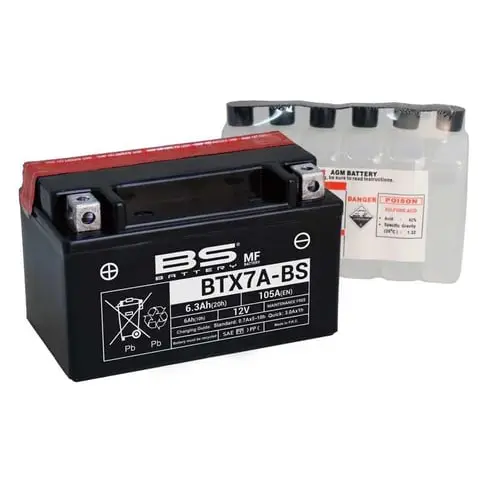 BS Battery 12V 6.3 Ah Motosiklet Aküsü 105A