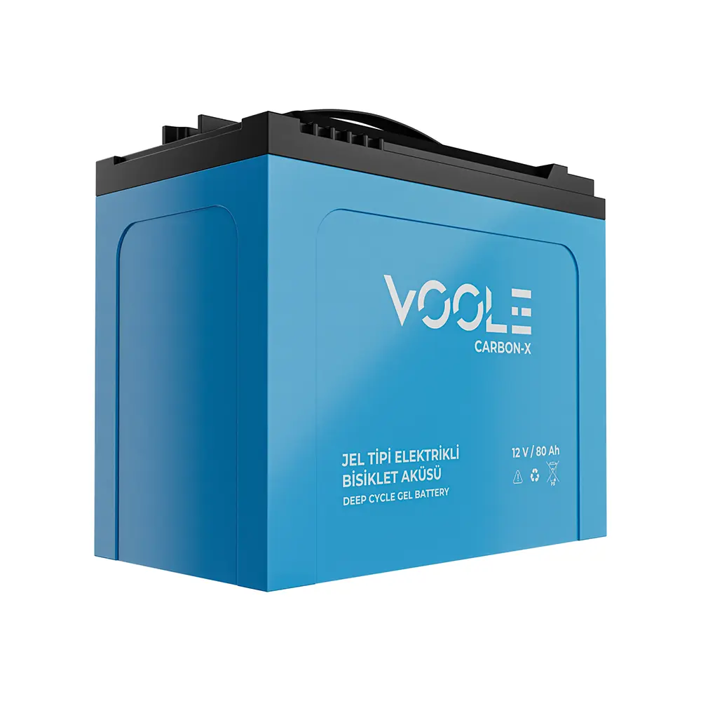 Voole 12V 80Ah Jel Elektrikli Bisiklet Aküsü